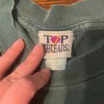 Vintage Sunflower Embroidered Distressed Faded BOSTON T Shirt Grunge Green M Size M Photo 2