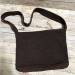 The Sak  Knit Crochet Purse Chocolate Brown Vegan Handbag Shoulder Bag Photo 0