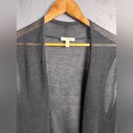 Eileen Fisher Natural Organic Linen Cascading Vest Knit Open Front Cardigan Photo 2