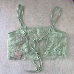 Savagexfenty NWT DECO GLASS LACE SLEEP CAMI SAVAGE FENTY Green Mist Size S Photo 2