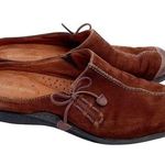 Naturalizer Detail Brown Leather Suede Slip On Mules Bow Detail Women's Size 8M Photo 0
