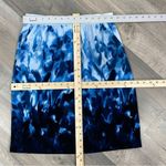 Chico's ‎ Watercolor Print Pull On A Line Skirt Blue Small Photo 9