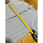 L.L.Bean  pastel blue cable knit cardigan Photo 4