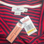 Vineyard Vines Tee Dress. Size: Medium. Stripe V-Neck. Red Velvet. NWT. Photo 5