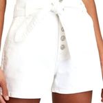 GRLFRND  Brynn Tiewaist Shorts in White Size 25 Photo 0