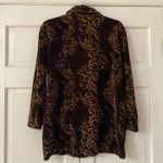 Jason Maxwell Vintage Velour Velvet Animal Print Tunic Top Blouse Shacket Jacket Photo 7
