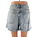 AGOLDE  Stella Blue Light Wash High Rise Distressed Cut Off Denim Shorts Size 30 Photo 1
