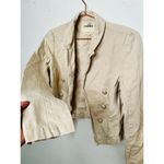 L'Agence L’AGENCE Off-White 100% Cotton Structured Double-Breasted Wayne Jacket Blazer M Photo 7