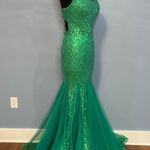 Glamorous Green Sequin Dress Size Large Photo 5