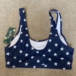 Blooming Jelly  Americana Navy Star Print Bikini Top Size M Photo 1