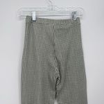 EXPRESS Tricot Green Gingham Vintage Leggings Elastic Size Medium Cotton Photo 5
