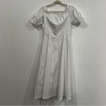 PEARL by Lela Rose button front‎ poplin dress with collar White Women’s SIZE 6 Photo 1