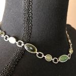 Silver plated with Faux Jade w/ different shades of green Photo 2