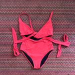 NWOT KNIX SUNSET PERIOD LEAKPROOF RED WRAP FRONT ONE PIECE BIKINI Size L Photo 0