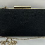 Natasha Black Metallic Gold Clutch Evening Purse Handbag Bag Photo 0