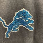 Gildan Detroit Lions sweatshirt! Sequin glitter bling lions logo gray size XL! Photo 1