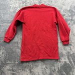 Wrangler Vintage  Sweats Sweatshirt Women S/M Red Long Fleece Pullover Blank Photo 6