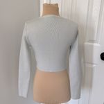 Petal and Pup  Ayers Ribbed Long Sleeve Cropped Sweater Gray Photo 5
