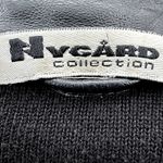 Peter Nygard Nygard Collection Moto Leather Jacket Rider Knitted Zip Up High Neck Black 3X Photo 1