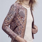 Hemant & Nandita Womens L Embroidered Boho Jacket Studded Cotton READ Brown Size L Photo 0
