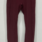 Halara  Ultra Sculpt Legging Small Burgundy Wine Compression Athletic Scrunch NWT Photo 0