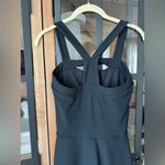 TS Thrive Societe tennis dress mini cutout Criss Cross ribbed workout Athletic Black Photo 1