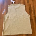 Marisa Christina NWT sweater vest Petite Large Khaki crew roll neck embroidered Size undefined Photo 5