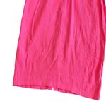 Amanda Uprichard Bright Pink Button-Down Dress Ribbed Long Sleeve Size Medium Photo 8