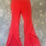 Joy Lab Cherry Red Split Flare Leggings Photo 3