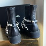 ZARA  Black Pearl Studded Moto Boots Photo 7