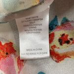 Daniel Rainn Sheer Pleated Blouse Women's XXL White Floral Short Cap Sleeve Photo 7