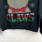 Jerzees Santa Claws Cat Crew Neck Sweatshirt Size S Photo 5