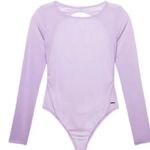 Savagexfenty NWT Savage x Fenty Purple Sheer Long Sleeve Open Back Bodysuit L Photo 2