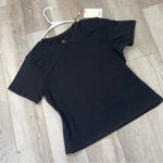 Quince  Fitted Tshirt organic cotton stretch jersey crop womens Black (large) Photo 0