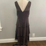 Liz Claiborne Liz‎ Claiborne Tiered Lace Detail Size 10 Bulit In Slip Photo 3