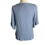 Diane Gilman DG2  Dolman Sleeve T Shirt Blouse XS Blue Floral Short Sleeve HSN Photo 3