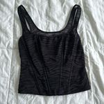 Vintage Vogue Y2K Black Corset Tank Sheer Photo 0