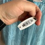 Adore Me NWT ‎ Bow Detail Lace Deep V Chemise Sz M Sky Blue Photo 3