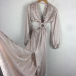Hello Molly NWT  Fashion Girlie Satin Cut Out Maxi Dress Champagne Size 2 Cocktail Photo 11