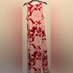 Soft Surroundings - Santiago Song Red Orange Floral Maxi Dress Beach- Size M Photo 3