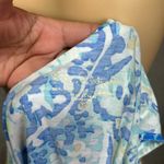 Lilly Pulitzer  Matteo top blouse one shoulder ruffle blue salty seas print sz M Photo 3