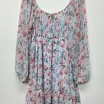 Altar'd State Next Up Junior 13/14 Long Sleeve Floral Smocked Boho Babydoll Mini Dress Fairy Photo 3