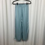 Melissa Nepton Teal Orli Wide Leg Satin Pants Sz.XS Green Photo 7