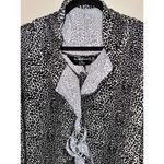 Norma Kamali Black/White Leopard Print Blouse size 1 / Large no flaws Photo 1