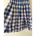 Old Navy  Blue Plaid Smocked Square Neck Dress Size Medium Milkmaid Boho Country Photo 3
