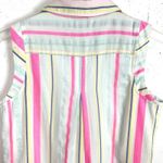 Vineyard Vines Stripe Shirt Dress Sleeveless Collared Multicolor Mini Size 2 Photo 8