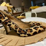 BCBGeneration  Animal Print Heels Real Cow Hair Sz 8.5 Photo 3