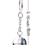 Luminous Daisy Flower Glass Ball Bag Charm/Keychain New in Packaging Yellow Photo 2