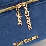 Juicy Couture Navy Velour Juicy and Love Pattern Makeup Train Case Photo 4