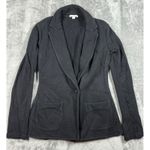 James Perse  Standard Black Cotton‎ Knit Shawl Collar BlazerJacket Womens Medium Photo 1